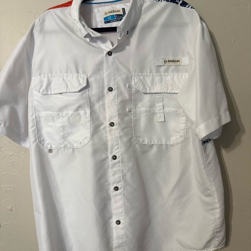 Magellan Outdoors White Button Down Shirt